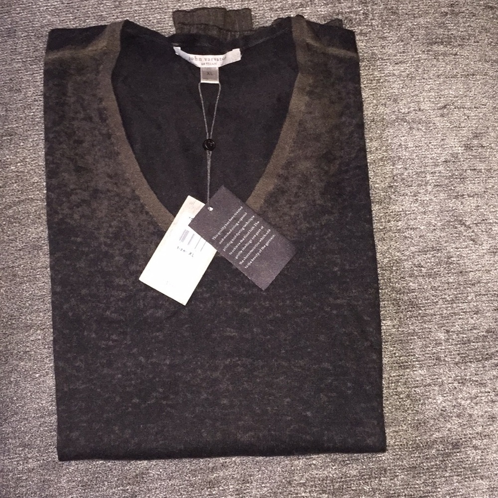 John Varvatos silk/cashmere V-neck sweater